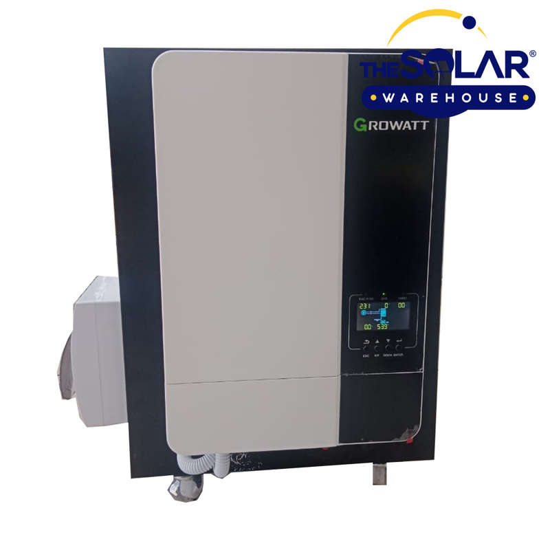 Inverter Trolley Growatt 5kw 5kva 48v solar ready hybrid + 4 x 12v 100ah Gel batteries