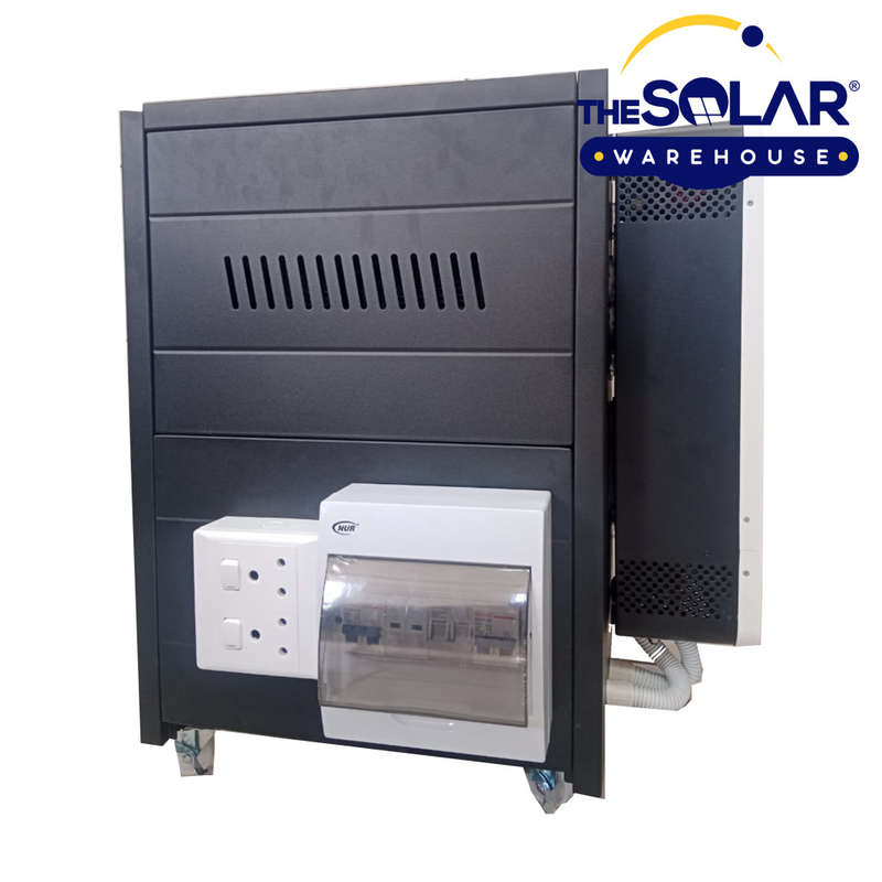 Inverter Trolley Growatt 5kw 5kva 48v solar ready hybrid + 4 x 12v 100ah Gel batteries
