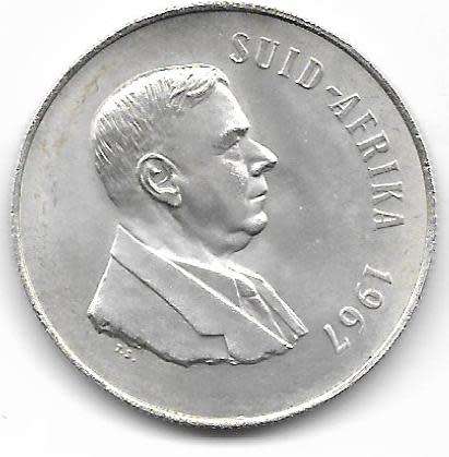 1967 SILVER 1RAND COIN SUID AFRIKA