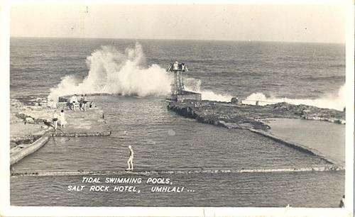 Old Postcard - Tidal Swimming Pools, Umhlali, Natal, South Africa
