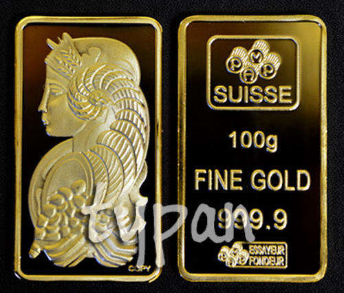 PAMP Suisse 1oz gold clad bar + Free coin