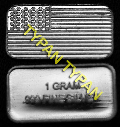 USA Flag Solid 99.99% Pure Silver One gram Coin + FREE medallion