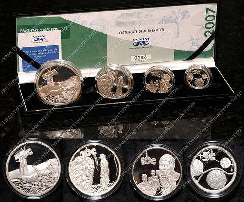2007 Peace Park Series Silver Proof Set Kgalagadi Transfrontier Park Set no. 2