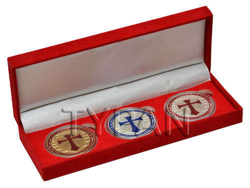 Knight's Templar 3X1oz gold clad and silver clad box set