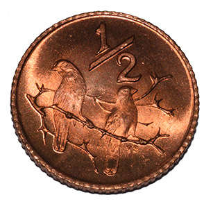 1970 Half Cent 1/2c uncirculated in capsule