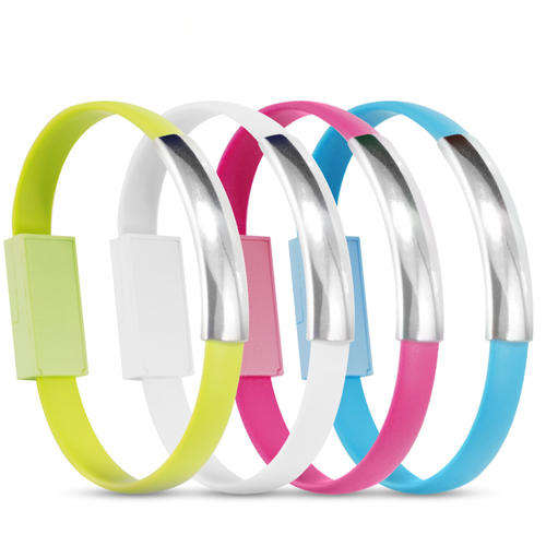 USB Charger Wrist 22mm cable for iphone 5s, 6, 6plus, iPad5 mini Blue