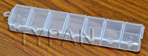 Plastic pill box 7 compartment for Monday Tuesday Wednesday Thursday Friday Saturday Sunday
