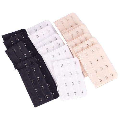 3Pcs Back Bra Extender Strap Extension 4 Hooks 3 Colors
