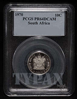 1970 South Africa 10c PCGS PR64DCAM ***POP 1*** ONE OF A KIND