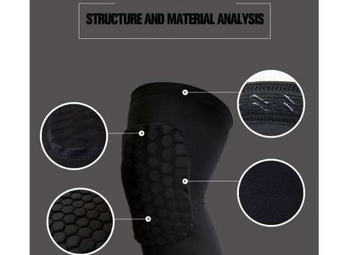 Kneepads for Safety Sports Lycra XL Black