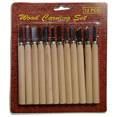 12 piece Wood carving craft set