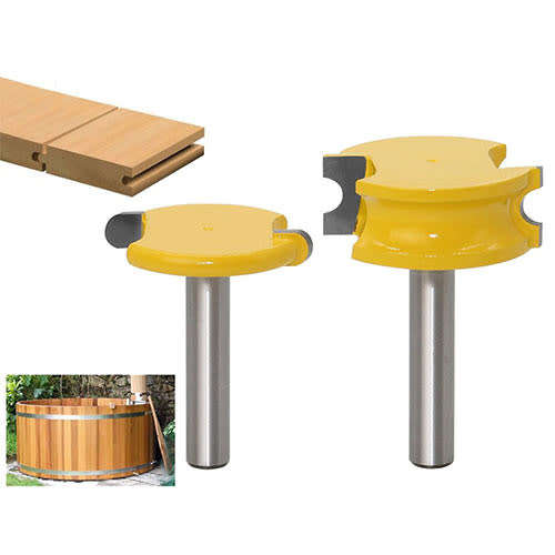 2 Pcs 8Mm 3/4inch Shank Canoe Flute And Bead Router Bit Set