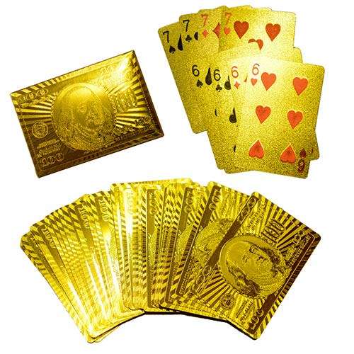 Deck of Cards Gold Plated Poker USA design Playing Cards