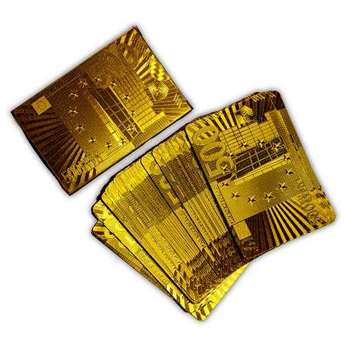 Deck of Cards Gold Plated Poker EURO design Playing Cards