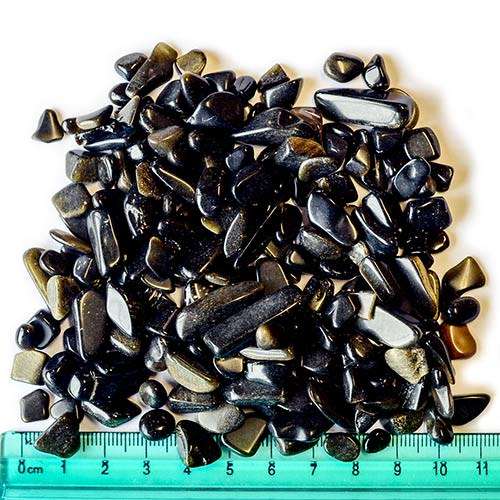 Gemstone obsidian crystal rubble 100g
