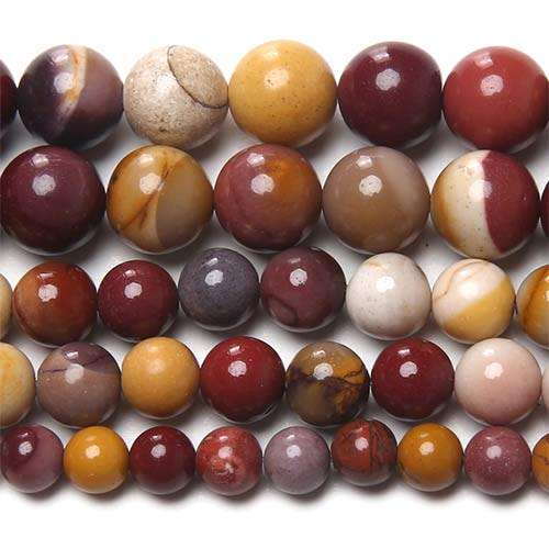 38 Mookaite Round Beads 10mm