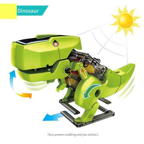 DIY 4 in 1 Solar powered Robot Transformer dinosaur Robot