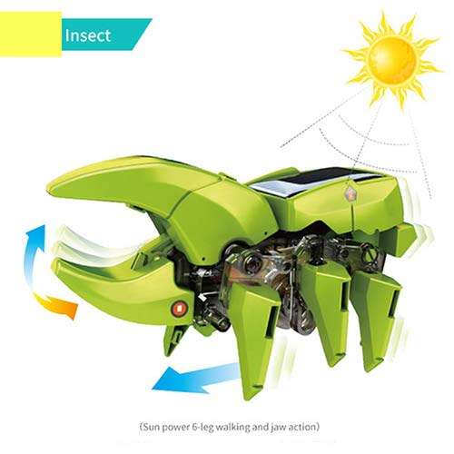DIY 4 in 1 Solar powered Robot Transformer dinosaur Robot