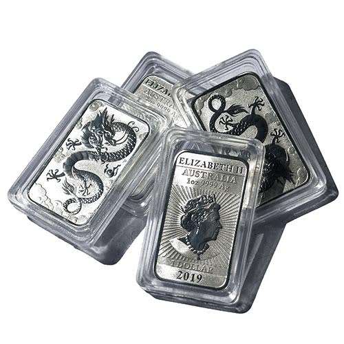 2019 AUSTRALIA  Dragon Rectangular 1oz  999.9 Silver Bar