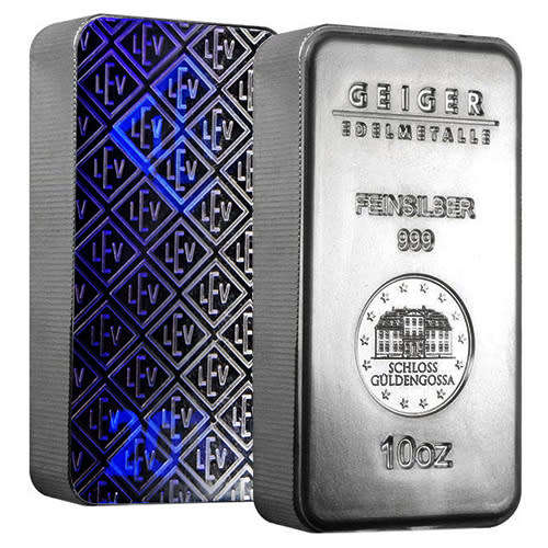 Geiger 10oz Pure Silver Bar