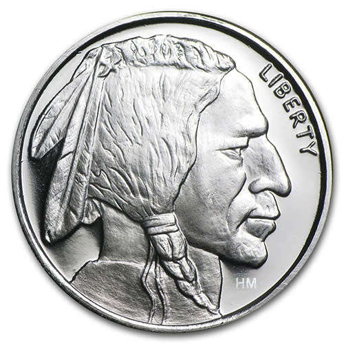 1 oz 99.9% pure Silver Buffalo Round by Highland Mint, Florida.in Box