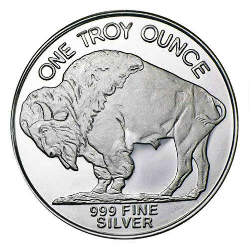 1 oz 99.9% pure Silver Buffalo Round by Highland Mint, Florida.in Box