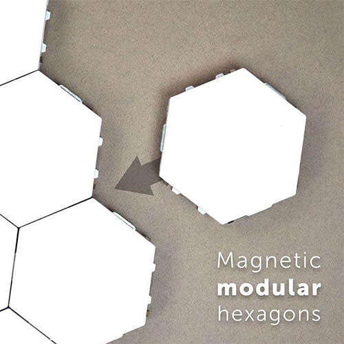 Quantum lamp LED magnetic Hexagonal modular touch lights (5 pack)