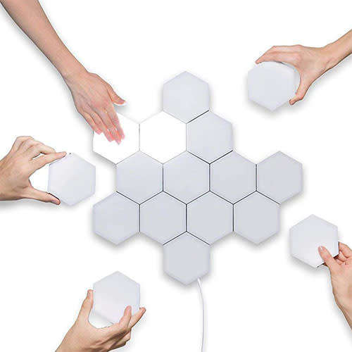 Quantum lamp LED magnetic Hexagonal modular touch lights (5 pack)