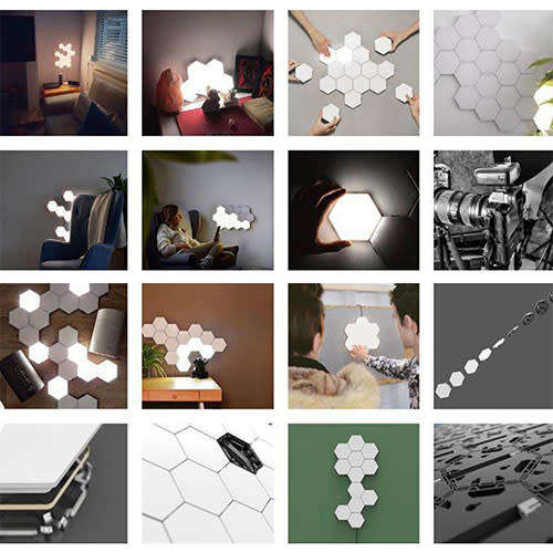 Quantum lamp LED magnetic Hexagonal modular touch lights (5 pack)