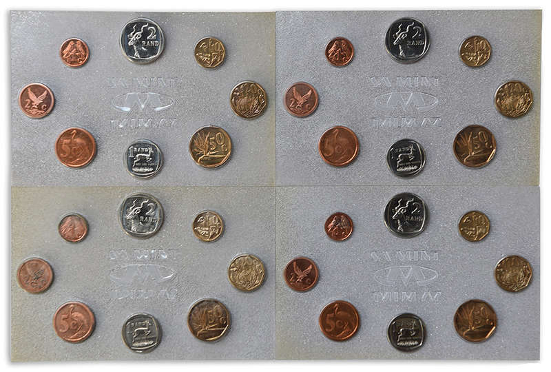 1992 South Africa Uncirculated Coin Mint Set X4 As issued by The South African Mint