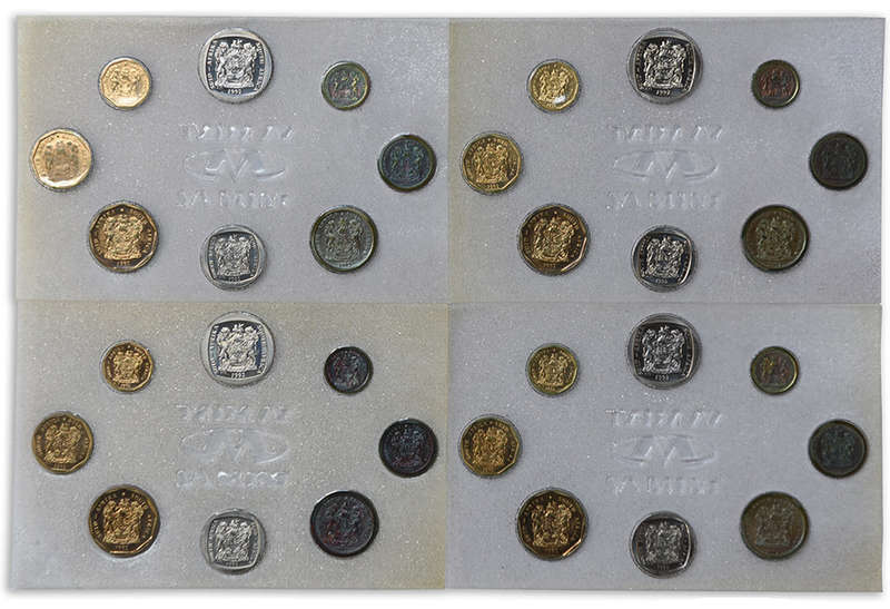 1992 South Africa Uncirculated Coin Mint Set X4 As issued by The South African Mint