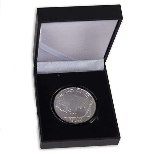 1 oz 99.9% pure Silver Buffalo Round by Highland Mint, Florida.in Box