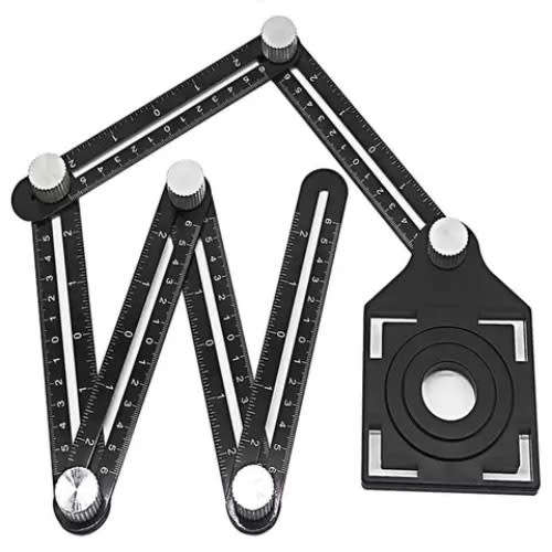 6 sided Multi Angle Measuring Ruler Hole Locator