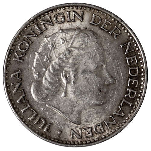 1967 Netherlands 1 Gulden 6,5g 72% silver