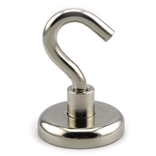 Neodymium 25mm Diameter Hook Magnet 25kg Breakaway