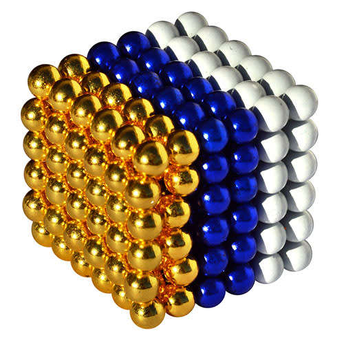 216 Neodymium 5mm Neocubes magnetic balls WHITE BLUE GOLD sphere buckyballs