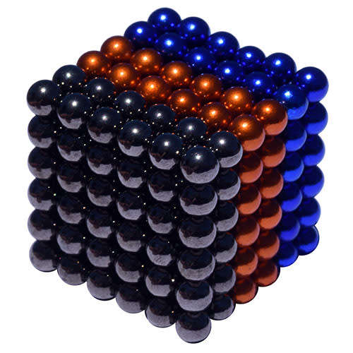 216 Neocubes 5mm magnetic buckyballs CARBON FIBRE SUNSET BRONZE BLUE  in Tin