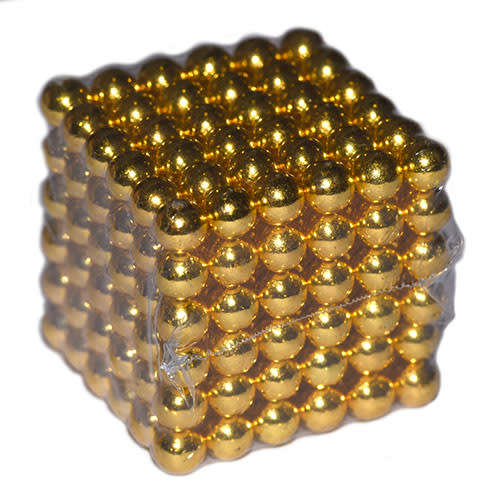 216 Neodymium Neocubes 5mm magnetic balls gold magnet sphere buckyballs