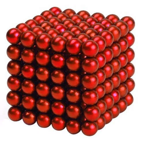 216 Neodymium Neocubes 5mm magnetic balls BRONZE RED sphere buckyballs