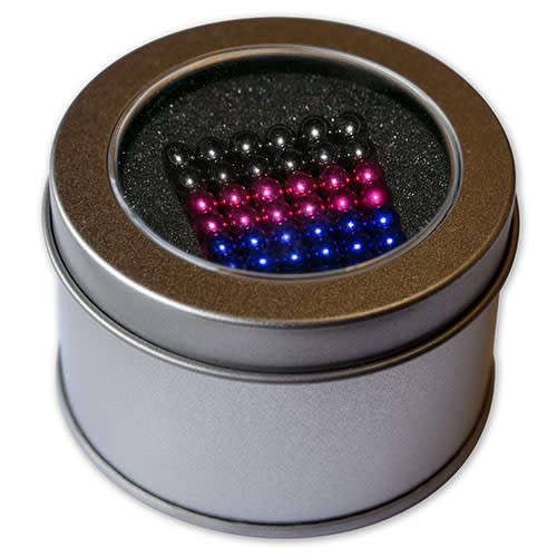 216 X5mm Neodymium Neocubes magnetic buckyballs BLUE PINK CARBON FIBRE