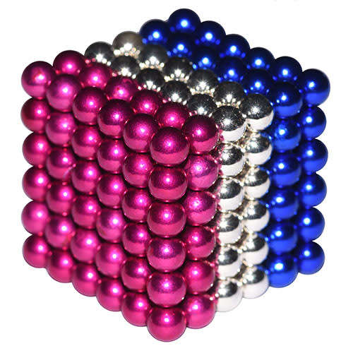 216 Neodymium 5mm Neocubes magnetic balls PINK BLUE SILVER sphere buckyballs
