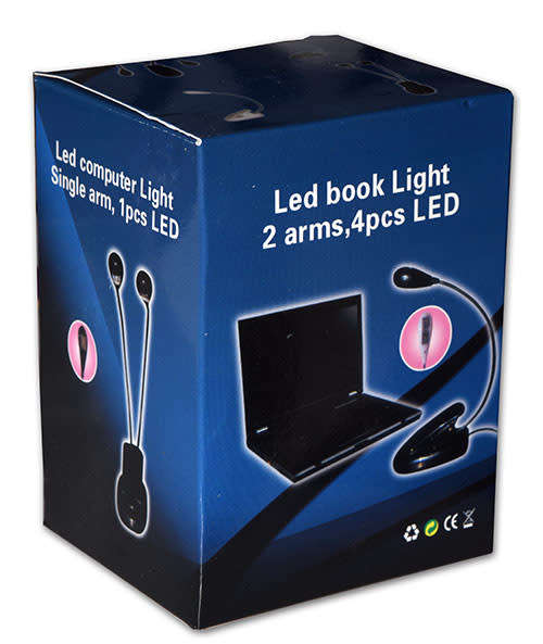 2 Arms 4 LEDs Flexible Book Lamp Light for macrophotography