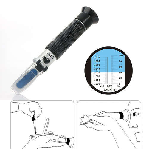 Salt Refractometer 0~100% ATC Handheld Salt Tester BOXED