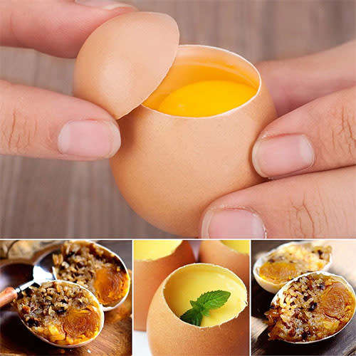 Egg cutter separator scissors