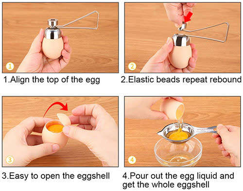 Egg cutter separator scissors