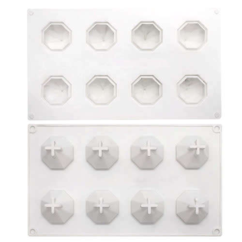 8 Cavity Silicone Diamond Cake Mould