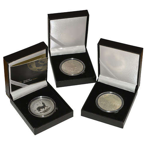 Coin Boxes to hold 39mm capsuled coins 1oz silver krugers, 1 ounce maple leaf etc