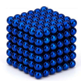 216 Neodymium Neocubes 5mm magnetic balls BLUE magnet sphere buckyballs