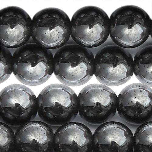 42 Hematite 10.5mm Round Loose Beads **LOCAL STOCK**