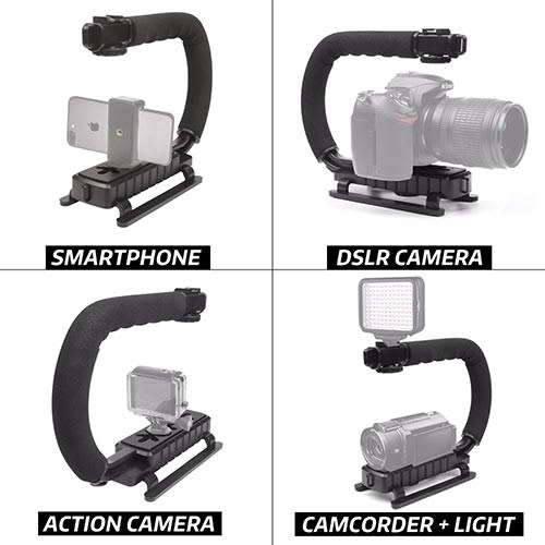 C Shaped Grip Handheld Stabilizer for camera and Light